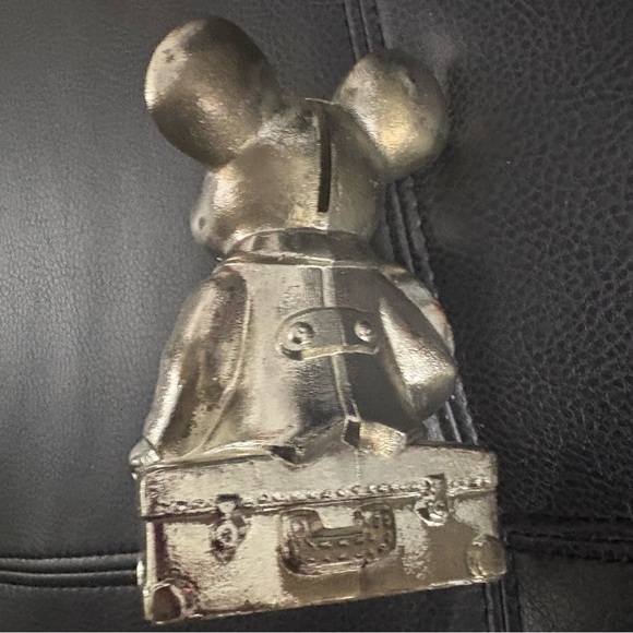 Vintage Disney Mickey Mouse Metal Piggy Coin Bank Walt Disney Productions - Picture 4 of 13